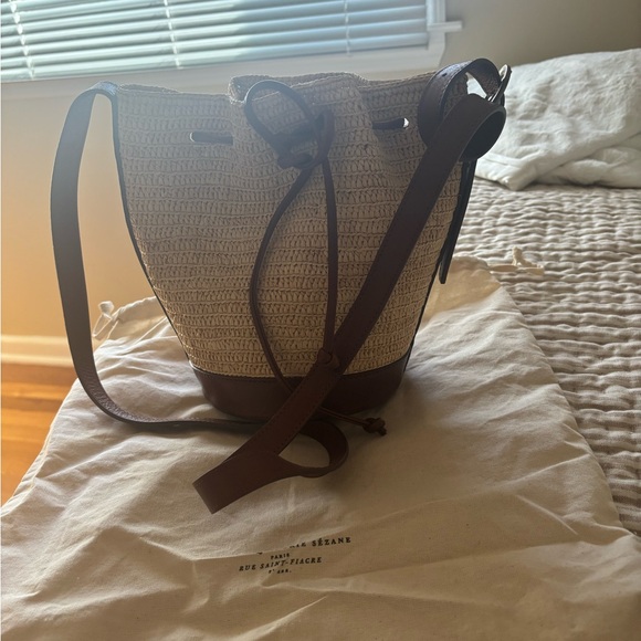 Sezane Mini Farrow Raffia Bag - Picture 2 of 4